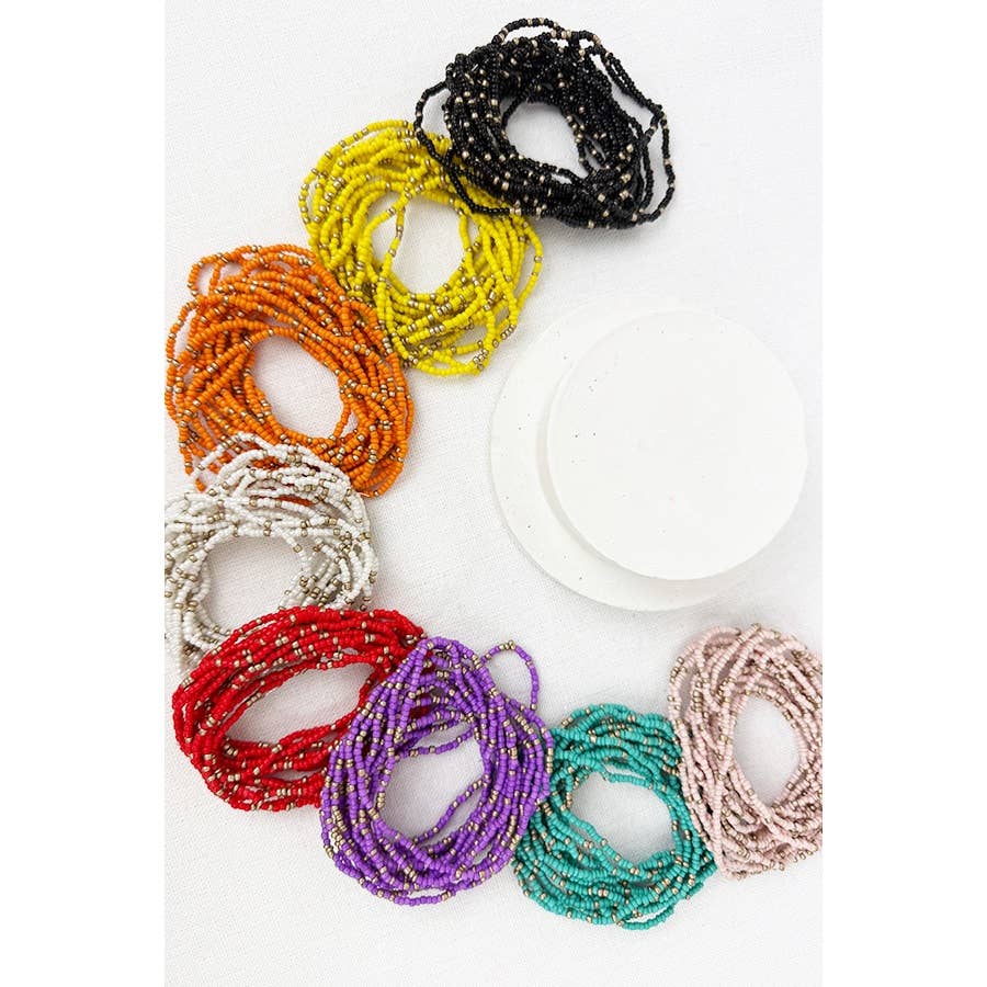Love and Repeat - Seed Bead Colorful Layered Bracelets: MIX COLOR / ONE(12)
