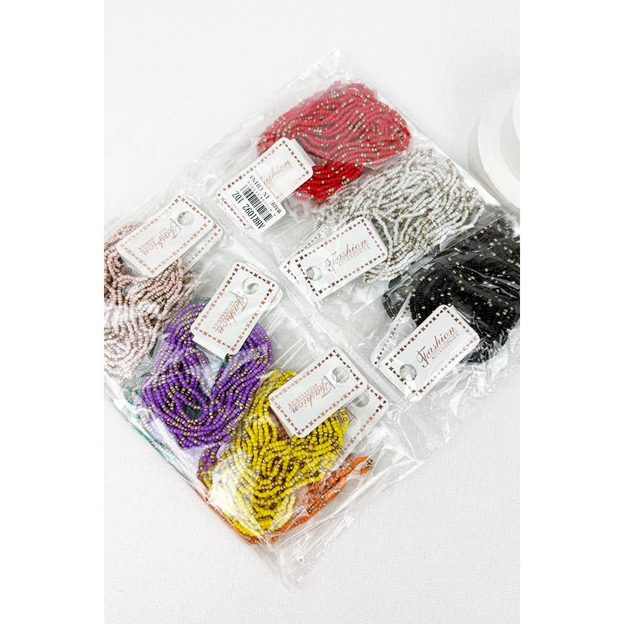 Love and Repeat - Seed Bead Colorful Layered Bracelets: MIX COLOR / ONE(12)