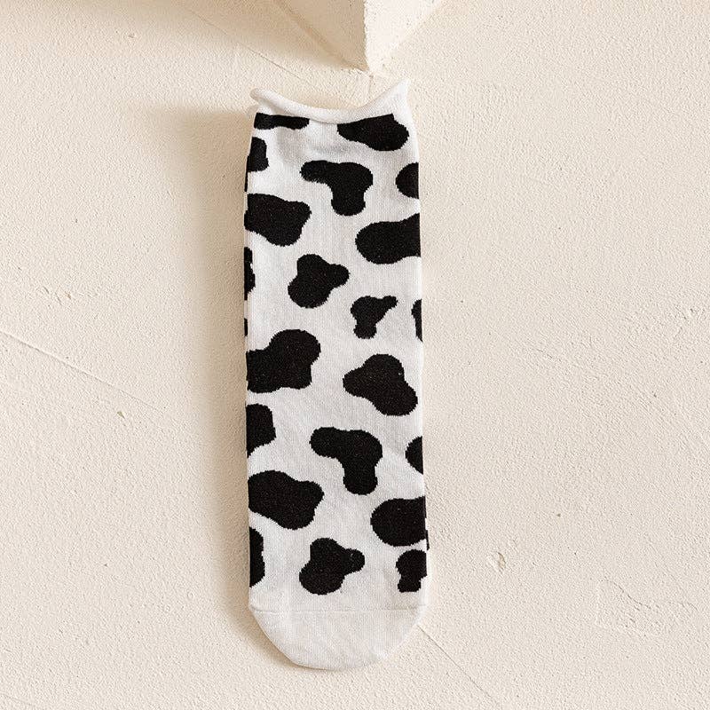 Funkyrel® Atzbranding Limited - Rufia - Hip-Hop Classic Black and White Striped Socks: FLOWER / AVERAGE