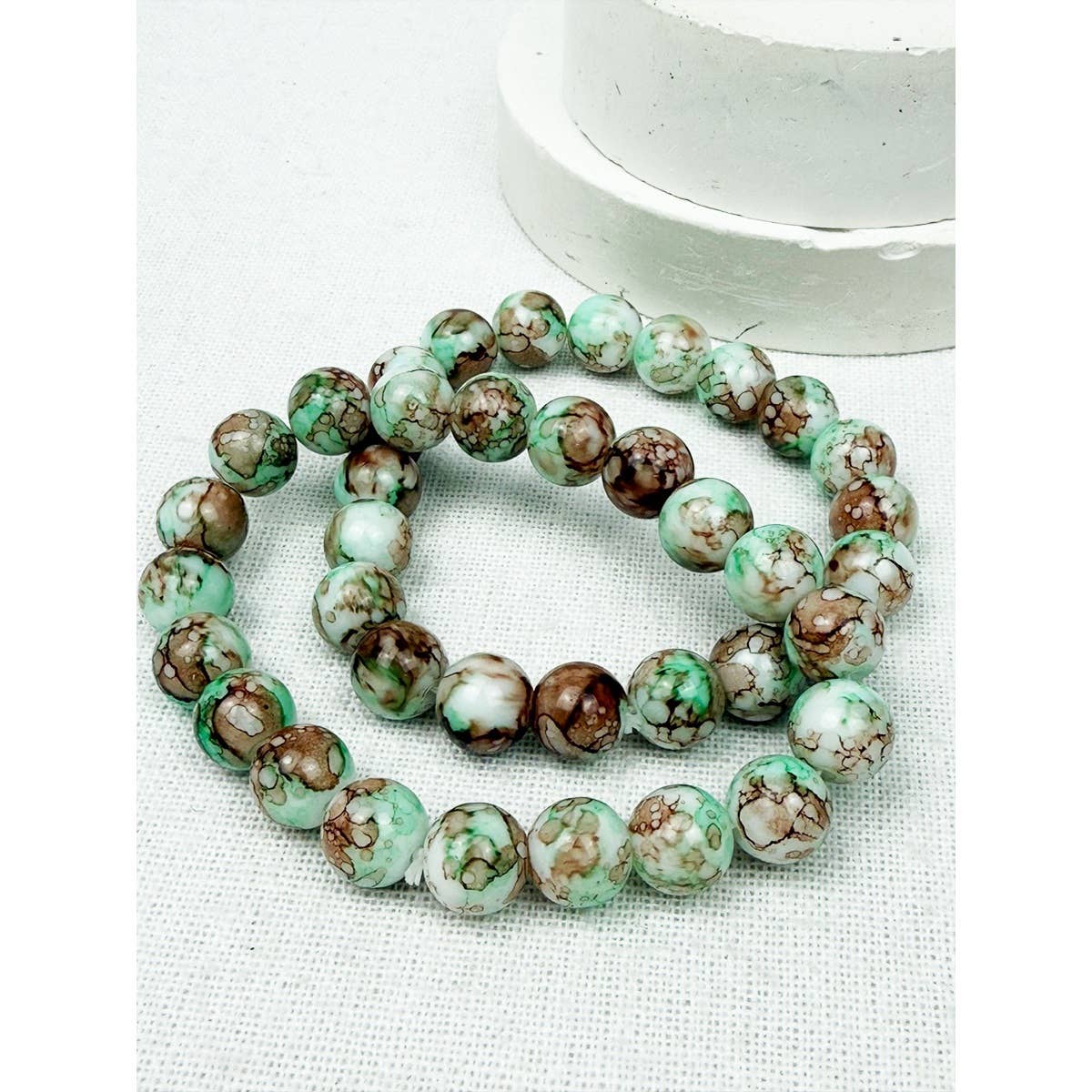 Love and Repeat - Multi Tone Beaded Stretch Glass Bracelets: MIX COLOR / ONE(12)