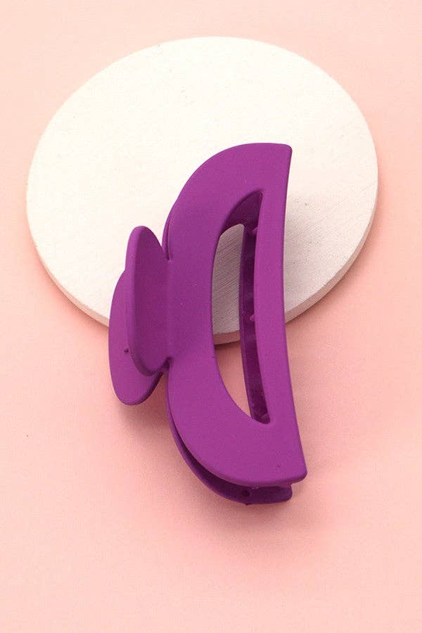 JOSSLYN by wall to wall - MATTE LARGE HALF MOON HAIR CLAW CLIP | 40H409: SODALITE BLUE