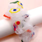 JOSSLYN by wall to wall - FLOWER EMBROIDERY SCRUNCHIES | 40S721: White