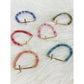 Love and Repeat - Gold Cross Multi Tone Beaded Stretch Bracelet: MIX COLOR / ONE(12)