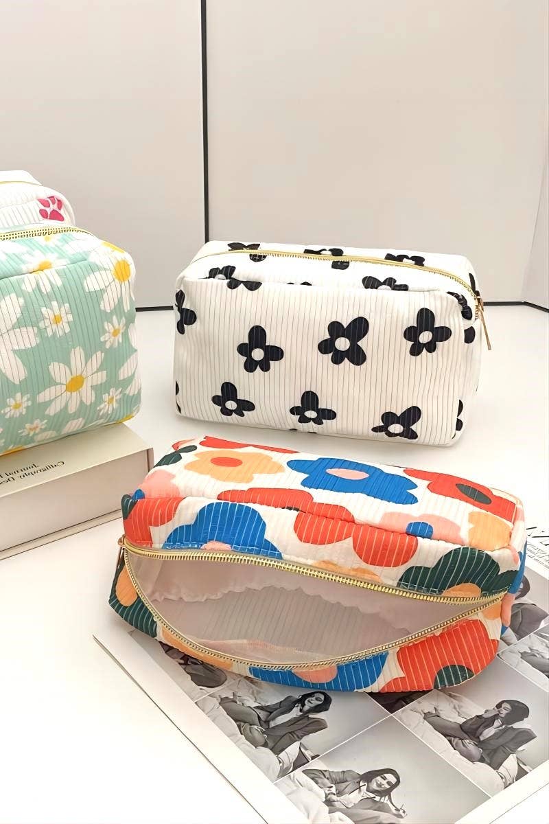 42POPS - ',_.SI-26465 Pattern Design Travel Cosmetic Makeup Bag: FLOWER-169438 / OS