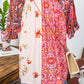 fashionworks - Fashion-W Boho Floral Patchwork Buttoned Short Sleeve Blouse: As shown / Missy / L