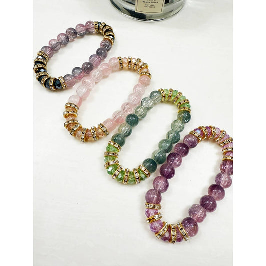 Love and Repeat - Elegant Style Bead and Stone Stretch Bracelet: MIX COLOR / ONE(12)