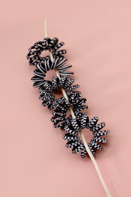 JOSSLYN by wall to wall - BLACK WHITE FASHION SCRUNCHES | 40PT305: BLACK