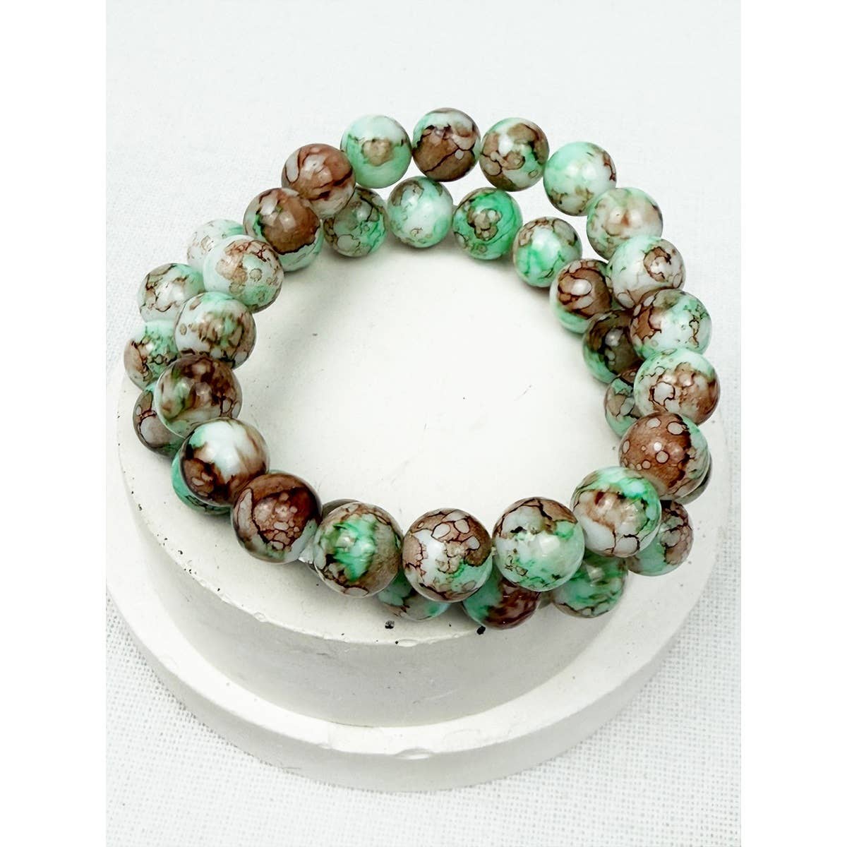 Love and Repeat - Multi Tone Beaded Stretch Glass Bracelets: MIX COLOR / ONE(12)
