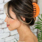 JOSSLYN by wall to wall - MATTE OVER SIZED HALF MOON HAIR CLAW CLIPS | 40H436: HOT PINK