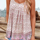 fashionworks - Fashion-W Bohemian Floral Pleated U Neck Vest: As shown / Missy / L