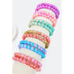 Love and Repeat - Marbled Beaded Stretch Glass Bracelets: MIX COLOR / ONE