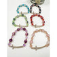 Love and Repeat - Rhinestone Cross Bead Stretch Bracelet: MIX COLOR / ONE(12)