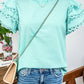 fashionworks - Fashion-W Layered Ric Rac Cap Sleeve Filled Neck Blouse: Pink / Missy / L
