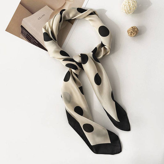 Funkyrel® Atzbranding Limited - Scarvii - Pot Print Scarf Head Wrap: White