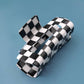 JOSSLYN by wall to wall - JUMBO RESIN CHECKER HAIR CLAW CLIPS 4inch | 40H664: FUCHSIA