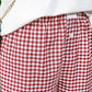 fashionworks - Fashion-W Plaid Gingham Printed High Waist Shorts: As shown / Missy / XL