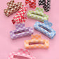JOSSLYN by wall to wall - JUMBO RESIN CHECKER HAIR CLAW CLIPS 4inch | 40H664: FUCHSIA