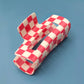 JOSSLYN by wall to wall - JUMBO RESIN CHECKER HAIR CLAW CLIPS 4inch | 40H664: Blue