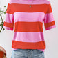 fashionworks - Colorblock Striped Knitted T shirt: Bright Pink / S