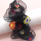JOSSLYN by wall to wall - FLOWER EMBROIDERY SCRUNCHIES | 40S721: Black