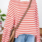 fashionworks - Fashion-W Fall Drop Shoulder Crew Neck Loose Sweatshirt: Orange / Missy / XL