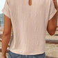 fashionworks - Fashion-W Solid Color Knot Front Crinkled Blouse: As shown / Missy / XL