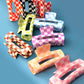 JOSSLYN by wall to wall - JUMBO RESIN CHECKER HAIR CLAW CLIPS 4inch | 40H664: FUCHSIA