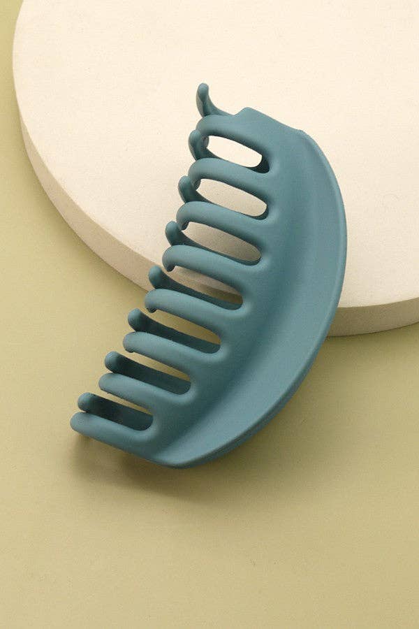 JOSSLYN by wall to wall - MATTE OVER SIZED HALF MOON HAIR CLAW CLIPS | 40H436: HOT PINK