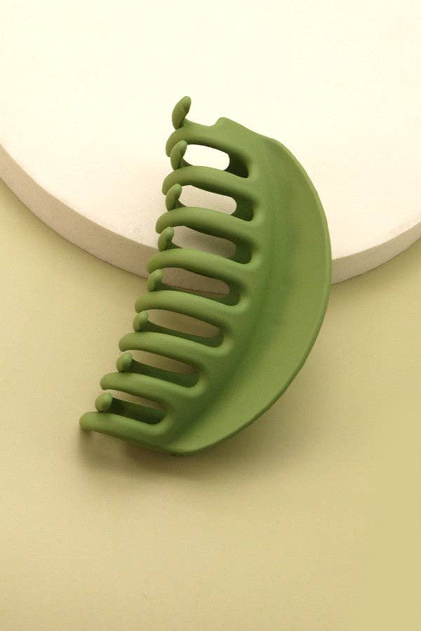JOSSLYN by wall to wall - MATTE OVER SIZED HALF MOON HAIR CLAW CLIPS | 40H436: HOT PINK