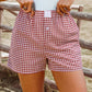 fashionworks - Fashion-W Plaid Gingham Printed High Waist Shorts: As shown / Missy / XL