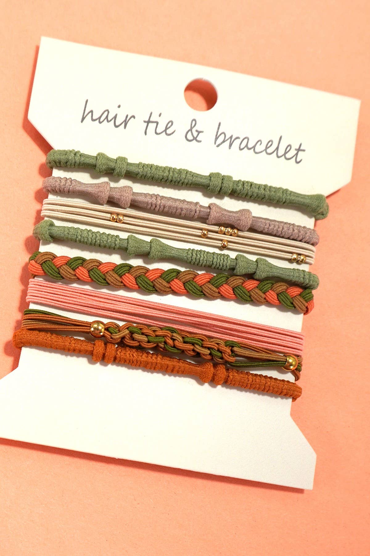 JOSSLYN by wall to wall - BOHO DUAL FUNCTION KNOT BRACELET HAIR TIES | 40BH103: Pastel