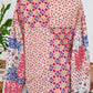 fashionworks - Fashion-W Western Mix Floral Long Sleeve Tied V Neck Blouse: As shown / Missy / M