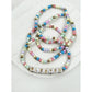 Love and Repeat - BELIEVE and BLESSED layered Stretch Bracelets: MIX COLOR / ONE(12)