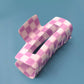 JOSSLYN by wall to wall - JUMBO RESIN CHECKER HAIR CLAW CLIPS 4inch | 40H664: Blue