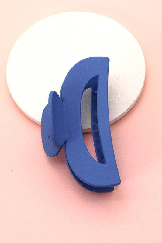 JOSSLYN by wall to wall - MATTE LARGE HALF MOON HAIR CLAW CLIP | 40H409: SODALITE BLUE