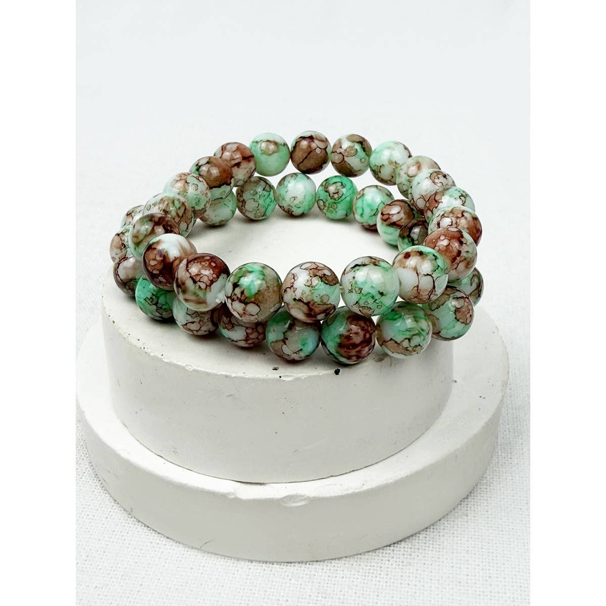 Love and Repeat - Multi Tone Beaded Stretch Glass Bracelets: MIX COLOR / ONE(12)