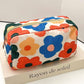 42POPS - ',_.SI-26465 Pattern Design Travel Cosmetic Makeup Bag: BLACK FLOWER-169439 / OS