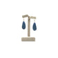 Katie and Company - Erynn simple blue wood bead earrings