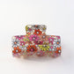 JOSSLYN by wall to wall - JUMBO FLORAL SUNFLOWER RECTANGLE HAIR CLAW CLIPS | 40H899: Hot Pink